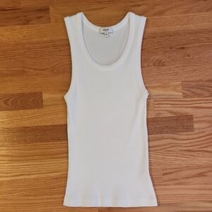 AGOLDE POPPY Classic White Tank Top, Size Medium